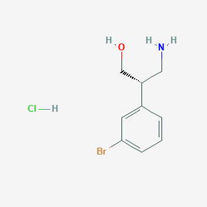 molecular formula C9H13BrClNO B11855251 (S)-3-Amino-2-(3-bromophenyl)propan-1-ol hydrochloride 