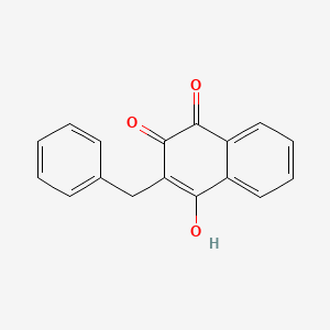 molecular formula C17H12O3 B11855308 3-Benzyl-4-hydroxy-naphthalene-1,2-dione CAS No. 15451-41-9