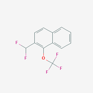 molecular formula C12H7F5O B11855316 2-(Difluoromethyl)-1-(trifluoromethoxy)naphthalene 