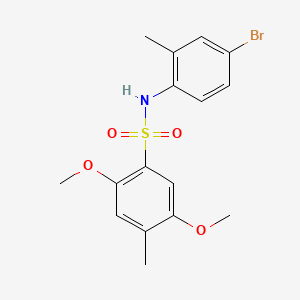 molecular formula C16H18BrNO4S B1185534 N-(4-bromo-2-methylphenyl)-2,5-dimethoxy-4-methylbenzenesulfonamide 
