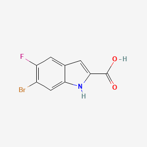 molecular formula C9H5BrFNO2 B11855346 6-Bromo-5-fluoro-1H-indole-2-carboxylic acid 