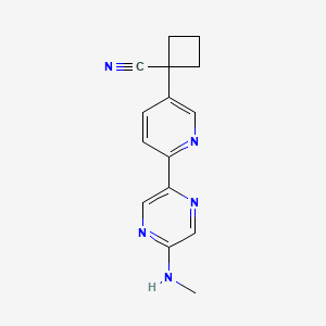 1-(6-(5-(Methylamino)pyrazin-2-yl)pyridin-3-yl)cyclobutanecarbonitrile