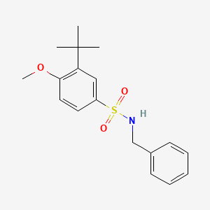 molecular formula C18H23NO3S B1185541 N-benzyl-3-tert-butyl-4-methoxybenzenesulfonamide 