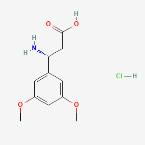 molecular formula C11H16ClNO4 B11855416 (R)-3-Amino-3-(3,5-dimethoxyphenyl)propanoic acid hydrochloride 