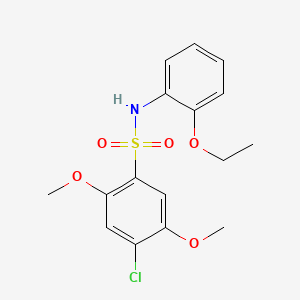 molecular formula C16H18ClNO5S B1185546 4-chloro-N-(2-ethoxyphenyl)-2,5-dimethoxybenzenesulfonamide 