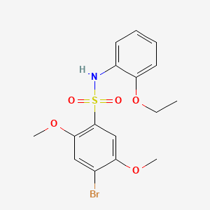 molecular formula C16H18BrNO5S B1185547 4-bromo-N-(2-ethoxyphenyl)-2,5-dimethoxybenzenesulfonamide 