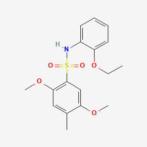 molecular formula C17H21NO5S B1185548 N-(2-ethoxyphenyl)-2,5-dimethoxy-4-methylbenzenesulfonamide 