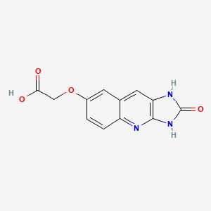 molecular formula C12H9N3O4 B11855480 [(2-Oxo-2,3-dihydro-1H-imidazo[4,5-b]quinolin-7-yl)oxy]acetic acid CAS No. 112858-85-2