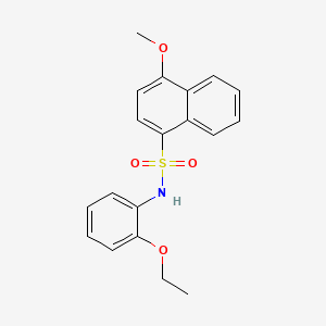 molecular formula C19H19NO4S B1185549 N-(2-ethoxyphenyl)-4-methoxy-1-naphthalenesulfonamide 