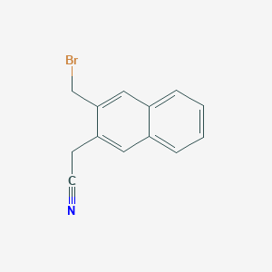 molecular formula C13H10BrN B11855499 2-(Bromomethyl)naphthalene-3-acetonitrile 