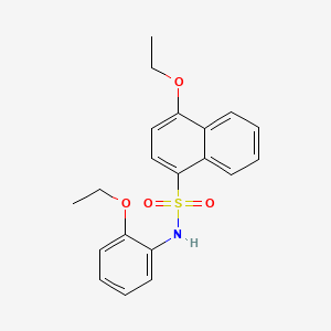 molecular formula C20H21NO4S B1185550 4-ethoxy-N-(2-ethoxyphenyl)-1-naphthalenesulfonamide 