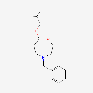 molecular formula C16H25NO2 B11855511 1,4-Oxazepine, hexahydro-7-(2-methylpropoxy)-4-(phenylmethyl)- CAS No. 61710-09-6