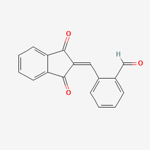 molecular formula C17H10O3 B11855538 2-[(1,3-Dioxo-1,3-dihydro-2H-inden-2-ylidene)methyl]benzaldehyde CAS No. 61499-31-8