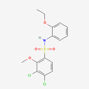 molecular formula C15H15Cl2NO4S B1185554 3,4-dichloro-N-(2-ethoxyphenyl)-2-methoxybenzenesulfonamide 