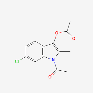 1-Acetyl-6-chloro-2-methyl-1h-indol-3-yl acetate