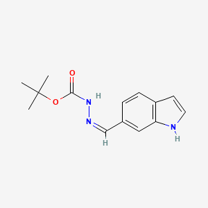 molecular formula C14H17N3O2 B11855574 tert-butyl N-[(Z)-1H-indol-6-ylmethylideneamino]carbamate 