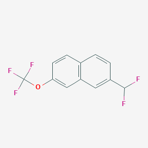 molecular formula C12H7F5O B11855588 2-(Difluoromethyl)-7-(trifluoromethoxy)naphthalene 