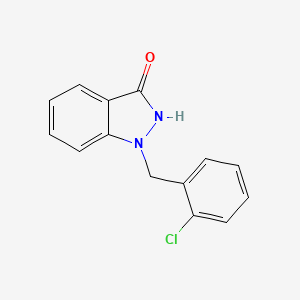 molecular formula C14H11ClN2O B11855592 1-(2-Chlorobenzyl)-1,2-dihydro-3H-indazol-3-one CAS No. 1025-58-7