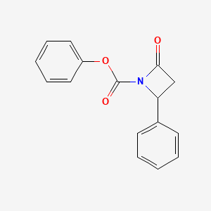 molecular formula C16H13NO3 B11855600 Phenyl 2-oxo-4-phenylazetidine-1-carboxylate 