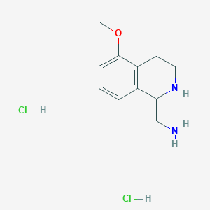 molecular formula C11H18Cl2N2O B11855635 (5-Methoxy-1,2,3,4-tetrahydroisoquinolin-1-yl)methanamine dihydrochloride 