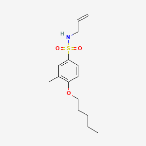 molecular formula C15H23NO3S B1185565 N-allyl-3-methyl-4-(pentyloxy)benzenesulfonamide 