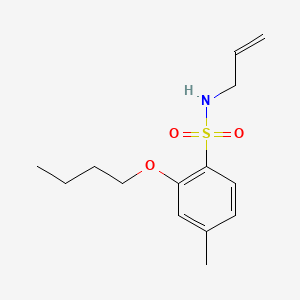 molecular formula C14H21NO3S B1185570 N-allyl-2-butoxy-4-methylbenzenesulfonamide 