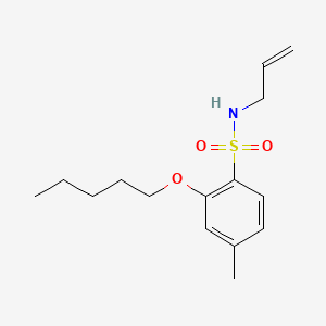 molecular formula C15H23NO3S B1185571 N-allyl-4-methyl-2-(pentyloxy)benzenesulfonamide 