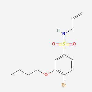 molecular formula C13H18BrNO3S B1185573 N-allyl-4-bromo-3-butoxybenzenesulfonamide 