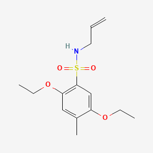 molecular formula C14H21NO4S B1185574 N-allyl-2,5-diethoxy-4-methylbenzenesulfonamide 