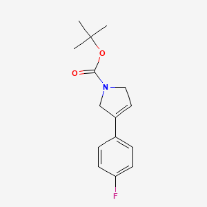 molecular formula C15H18FNO2 B11855773 tert-butyl 3-(4-fluorophenyl)-2,5-dihydro-1H-pyrrole-1-carboxylate 