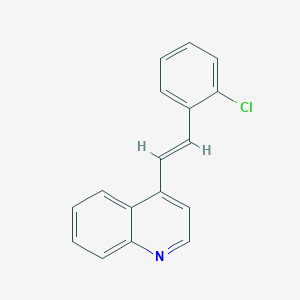 4-[(E)-2-(2-chlorophenyl)ethenyl]quinoline