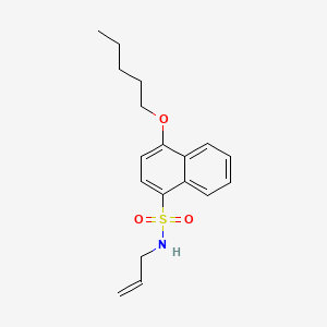 molecular formula C18H23NO3S B1185580 N-allyl-4-(pentyloxy)-1-naphthalenesulfonamide 