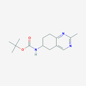 molecular formula C14H21N3O2 B11855833 tert-Butyl (2-methyl-5,6,7,8-tetrahydroquinazolin-6-yl)carbamate 