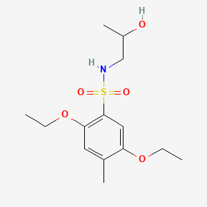 2,5-diethoxy-N-(2-hydroxypropyl)-4-methylbenzenesulfonamide