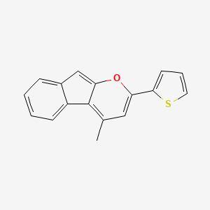 Indeno[2,1-b]pyran, 4-methyl-2-(2-thienyl)-