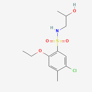molecular formula C12H18ClNO4S B1185587 5-chloro-2-ethoxy-N-(2-hydroxypropyl)-4-methylbenzenesulfonamide 