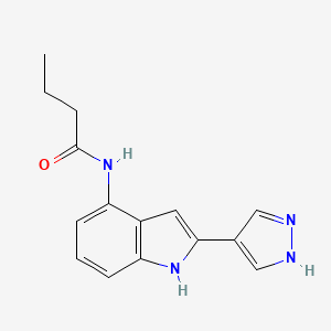 n-[2-(1h-Pyrazol-4-yl)-1h-indol-4-yl]butanamide