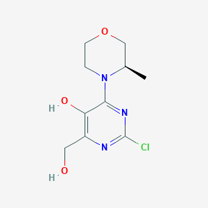 (R)-2-Chloro-4-(hydroxymethyl)-6-(3-methylmorpholino)pyrimidin-5-ol