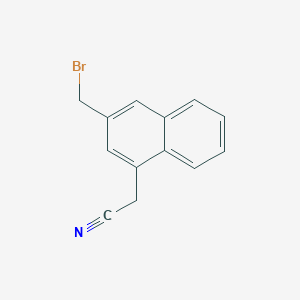 molecular formula C13H10BrN B11855893 2-(Bromomethyl)naphthalene-4-acetonitrile 