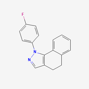 molecular formula C17H13FN2 B11855906 1-(4-Fluorophenyl)-4,5-dihydro-1H-benzo[g]indazole CAS No. 60656-06-6