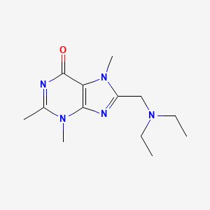 molecular formula C13H21N5O B11855908 Purin-6(3H)-one, 8-diethylaminomethyl-2,3,7-trimethyl- CAS No. 27979-66-4