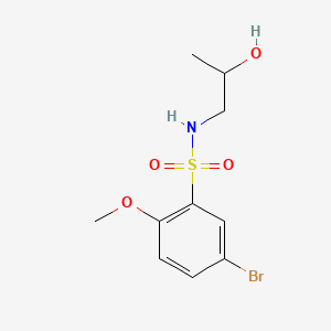 molecular formula C10H14BrNO4S B1185594 5-bromo-N-(2-hydroxypropyl)-2-methoxybenzenesulfonamide 