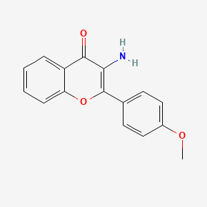 4H-1-Benzopyran-4-one, 3-amino-2-(4-methoxyphenyl)-