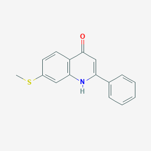 4-Quinolinol, 7-(methylthio)-2-phenyl-