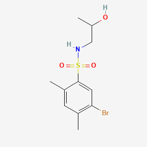 molecular formula C11H16BrNO3S B1185598 5-bromo-N-(2-hydroxypropyl)-2,4-dimethylbenzenesulfonamide 