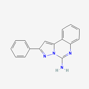 molecular formula C16H12N4 B11855985 2-Phenylpyrazolo[1,5-C]quinazolin-5-amine 