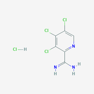 molecular formula C6H5Cl4N3 B11855993 3,4,5-Trichloropicolinimidamide hydrochloride CAS No. 1179362-01-6