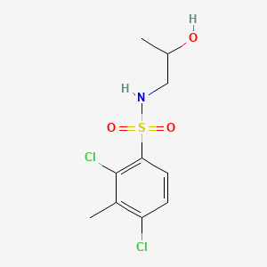 2,4-dichloro-N-(2-hydroxypropyl)-3-methylbenzenesulfonamide
