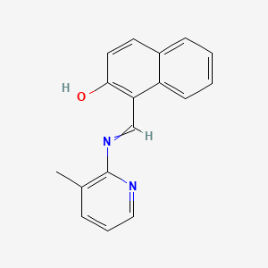 molecular formula C17H14N2O B11856013 1-(((3-Methylpyridin-2-yl)imino)methyl)naphthalen-2-ol CAS No. 72366-42-8