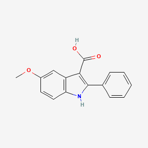 molecular formula C16H13NO3 B11856083 5-methoxy-2-phenyl-1H-indole-3-carboxylic acid CAS No. 1082289-96-0